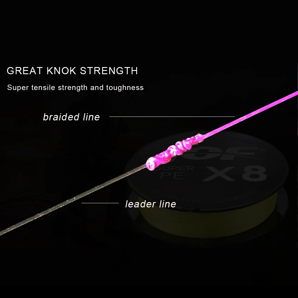 JOF-línea de pesca trenzada de 8 hebras, Sedal multifilamento de 8 hebras, 150m, 300m, 500m, 20-100LB - imagen 2