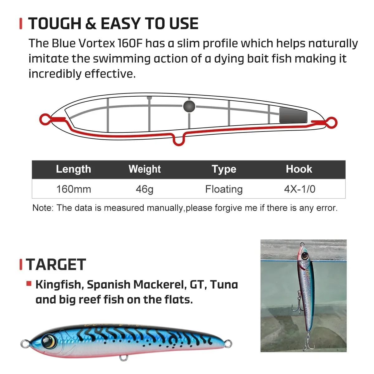Noeby 160mm 46g Topwater Pencil Fishing Lure Surface Floating Bait Top Water Lures for Seabass Pike Feeder - imagen 2
