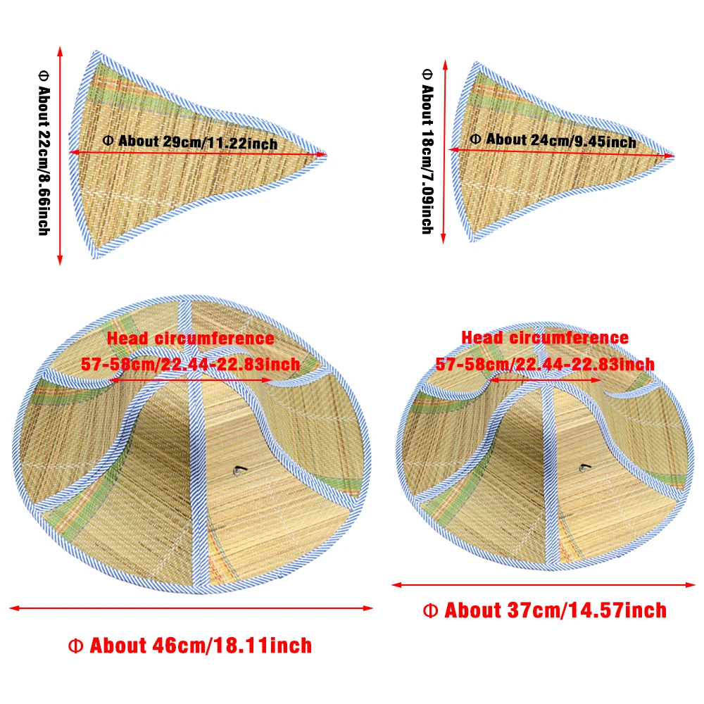 Sombrero de ala ancha de paja de verano, sombrero de paja de ratán para sol de pescador, sombrero plegable antiultravioleta para pesca en el jardín - imagen 5