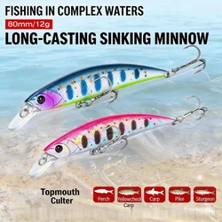 TSURINOYA 80S Sinking Minnow Jerkbait – Señuelo para trucha y lucio