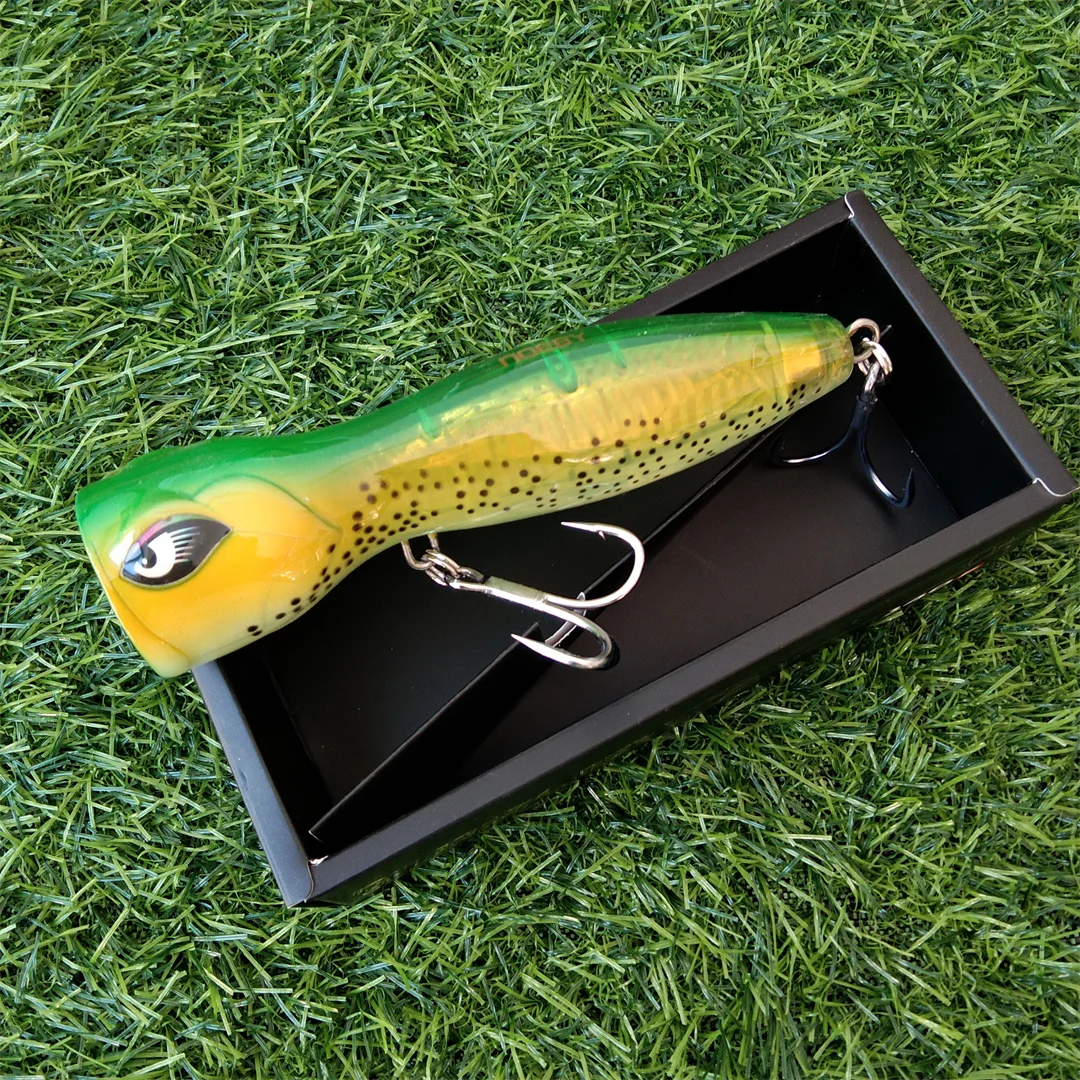 Noeby-cebo duro artificial para pescar, señuelo de pesca con wobbler Popper de superficie grande, 140mm 74,5g, señuelos de pesca de atún marino GT - imagen 4