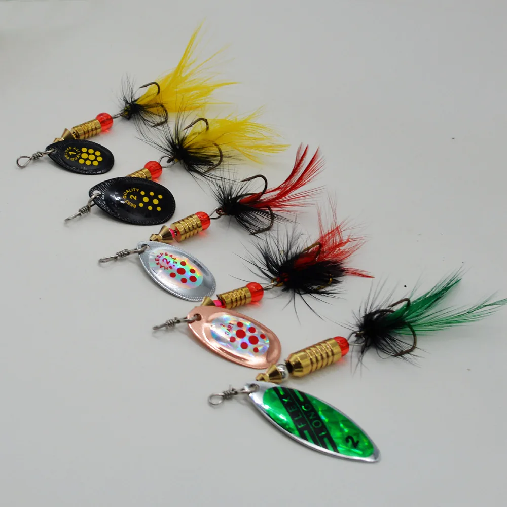 Kit de Señuelos de Pesca Spinner Bait 3-7g Cucharas de Metal de rotación ruidosa Cebos compuestos Señuelos Artificiales Lote 10 Piezas VENTA - imagen 5