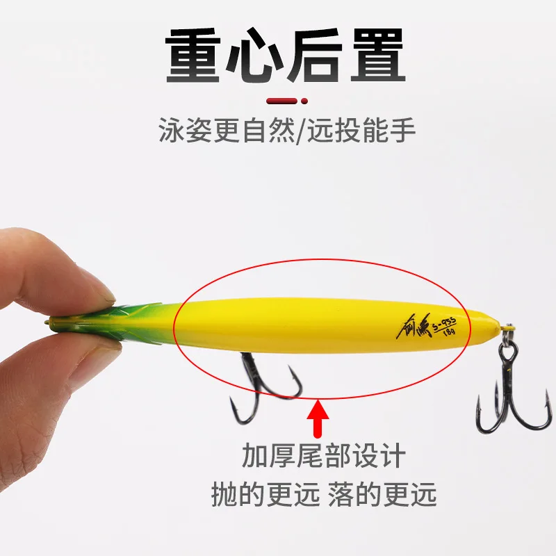 Señuelo de pesca de pececillos, cebo duro Artificial, 24g, suspendido, largo, Wobblers, Lucio, aparejos de pesca, 1 piezas - imagen 3