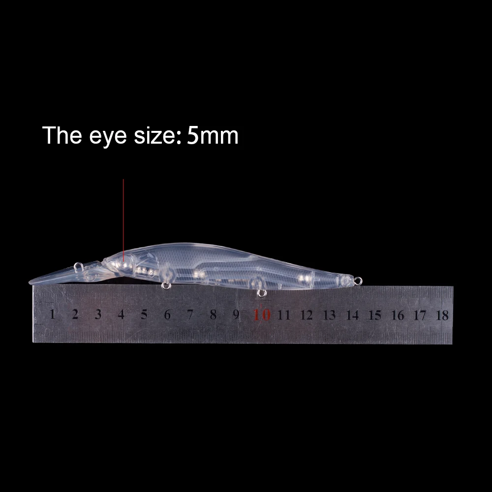 Hanlin 10/20 piezas 14CM 13,5G Minnow Señuelos de pesca sin pintar Jerkbait flotante Artificial cebo de cuerpo duro de agua profunda aparejos en blanco - imagen 2