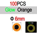 6mm 100pcs Orange