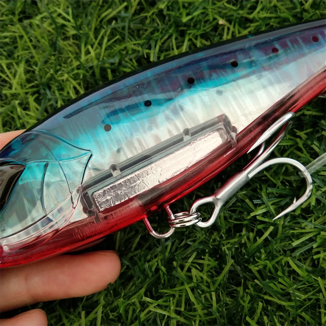 15cm 77g Jerkbait Vib señuelo de Pesca hundimiento Wobblers Lucio señuelos artificiales para aparejos de Pesca señuelo Jerk cebo Pesca - imagen 5