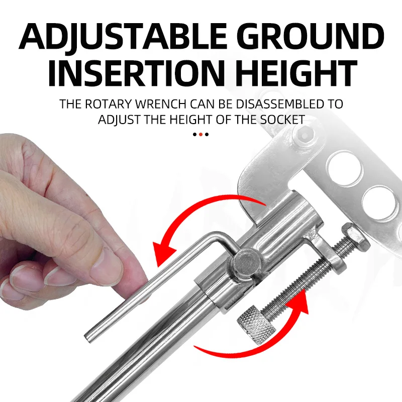 Soporte de inserción de suelo de acero inoxidable 304, piedra de pesca en roca ajustable, diollua, soporte para caña de pescar en el mar - imagen 3