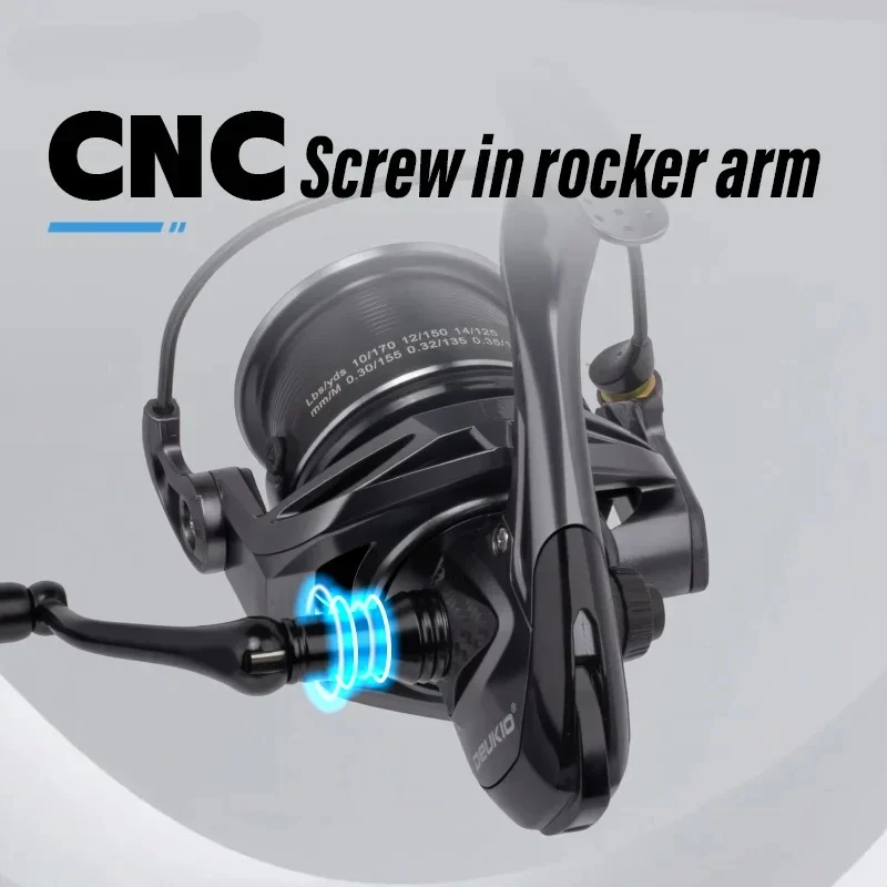 Carrete de Metal completo serie YT4500-8500, carrete de pesca giratorio de mar para Jigging Trolling, tiro largo y Surf de agua salada - imagen 2