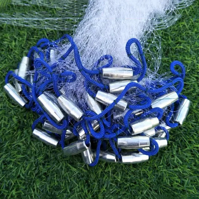 Red de pesca de nailon Lawaia, red de fundición de sedal transparente con colgante de acero, anillo de aluminio, equipo de pesca de carpa - imagen 4