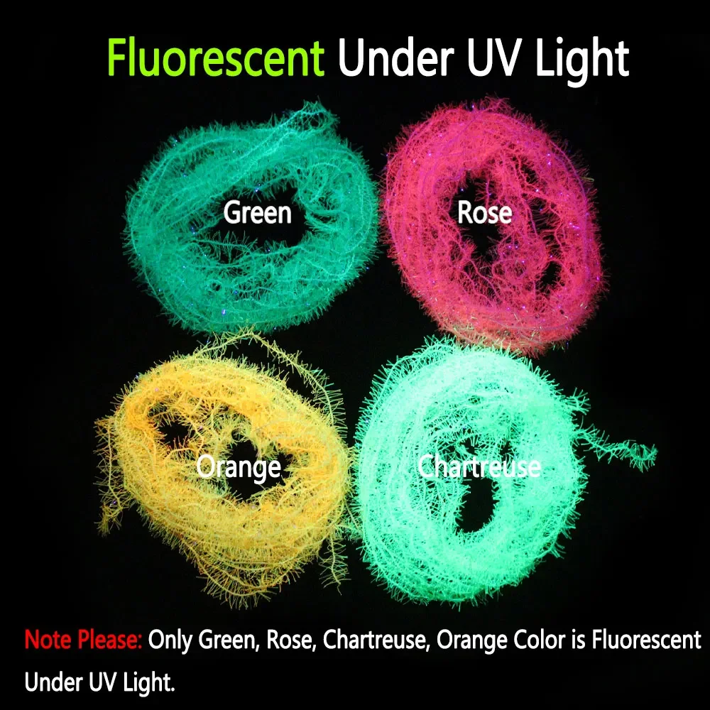 Bimoo 8M 6mm perla Cactus chenilla atado de moscas Material cristal Flash Buggers sanguijuela ninfa Streamer Steelhead trucha señuelos de pesca - imagen 4