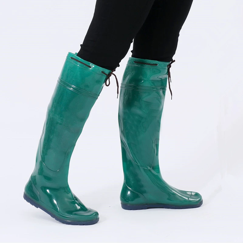 Botas de lluvia ultraligeras, zapatos de Pesca y Caza al aire libre, Material de goma, fondo grueso, resistente al desgaste, plegables - imagen 5