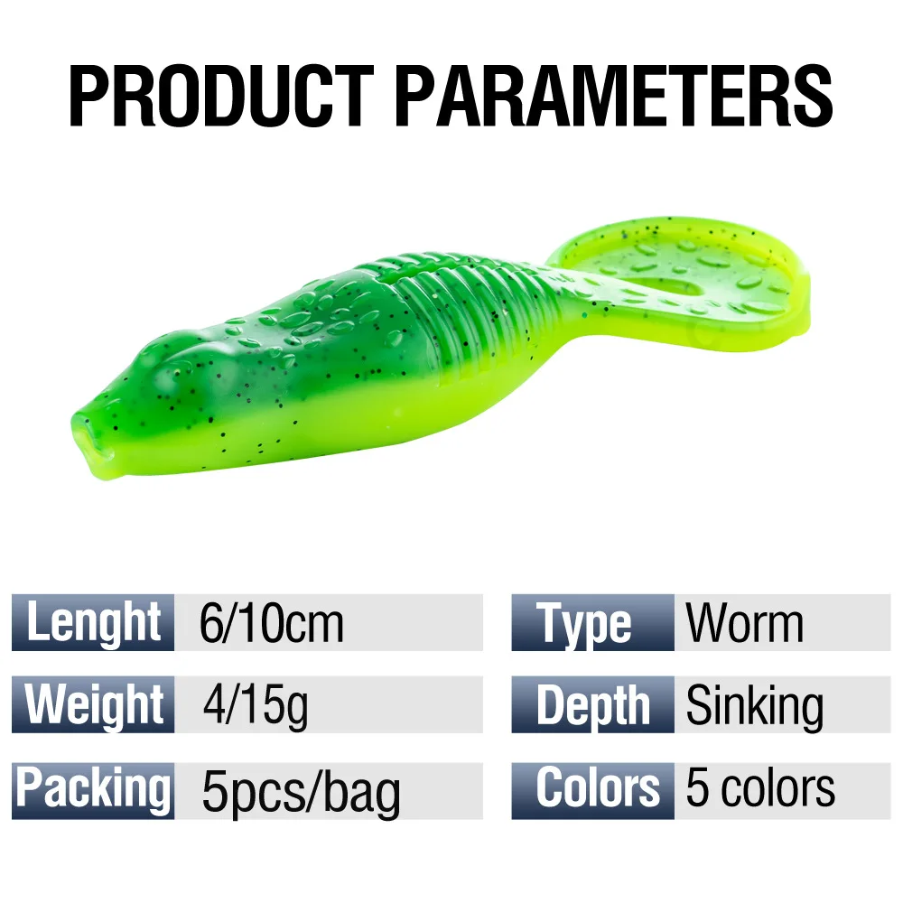 STBT 5 uds. Señuelos de pesca de fundición de gusano suave acción rodante de muerte 4g 15g cebo Artificial hundimiento Swimbait para pesca de trucha lubina - imagen 4