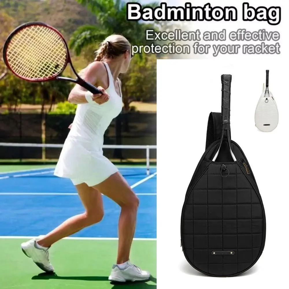 Bolsa para raqueta de tenis con cierre de cremallera, ligera, impermeable, bolsa para raqueta de bádminton, gran capacidad, multiusos, bolsa para paleta de Pickleball - imagen 4