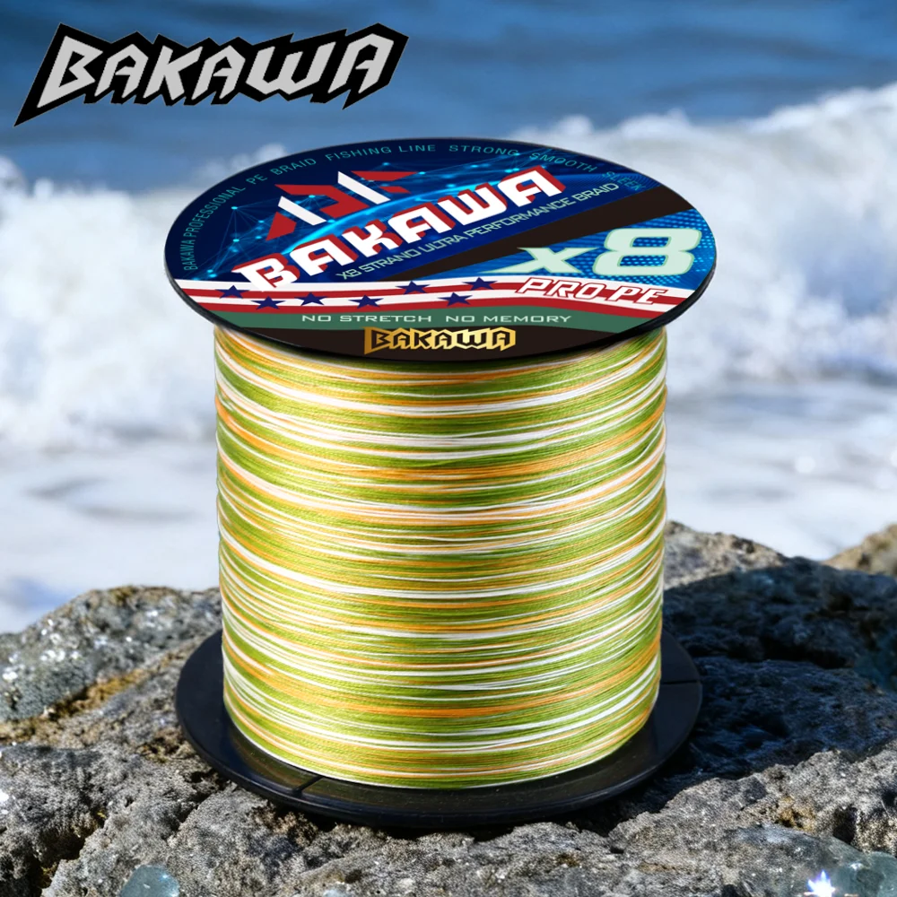 BAKAWA-sedal de pesca trenzado de 8 hebras, 300M, X8, artículos de pesca de carpa, accesorios de pesca, equipo de pesca, nuevos ríos, lagos, herramienta de mar