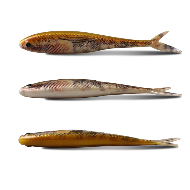 Señuelos de Pesca de 11g, 12,5 cm, 3D, Señuelos de pesca de curricán, atún, caballa, cebo de agua de mar, señuelo de plástico suave, Swimbait para pesca de lubina - imagen 2