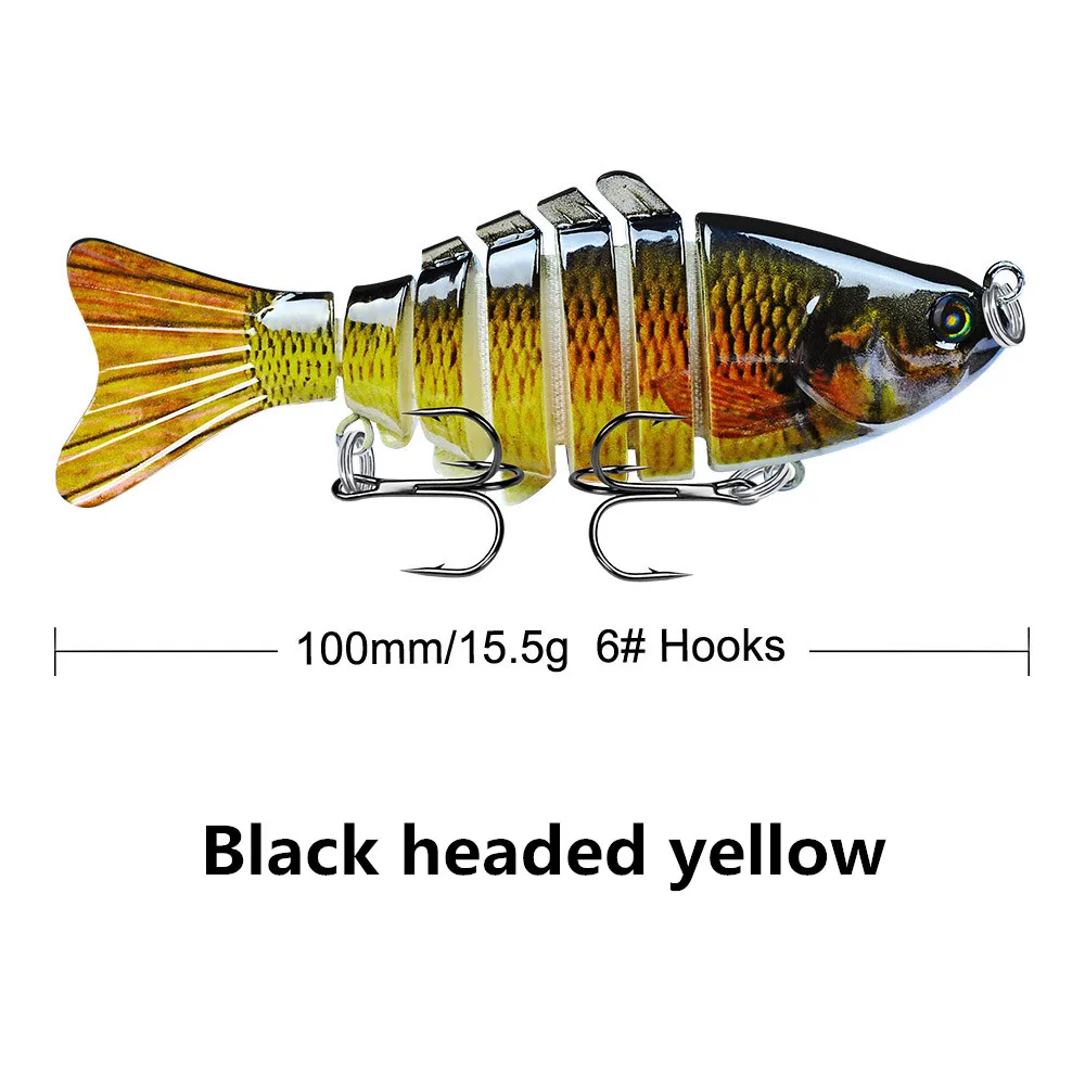 SHIQIAN 1 piezas Señuelos de pesca Multi 6/7 segmentos cebo duro articulado Wobblers Swimbait Crankbait Swim Bass para Lucio que se hunde - imagen 4