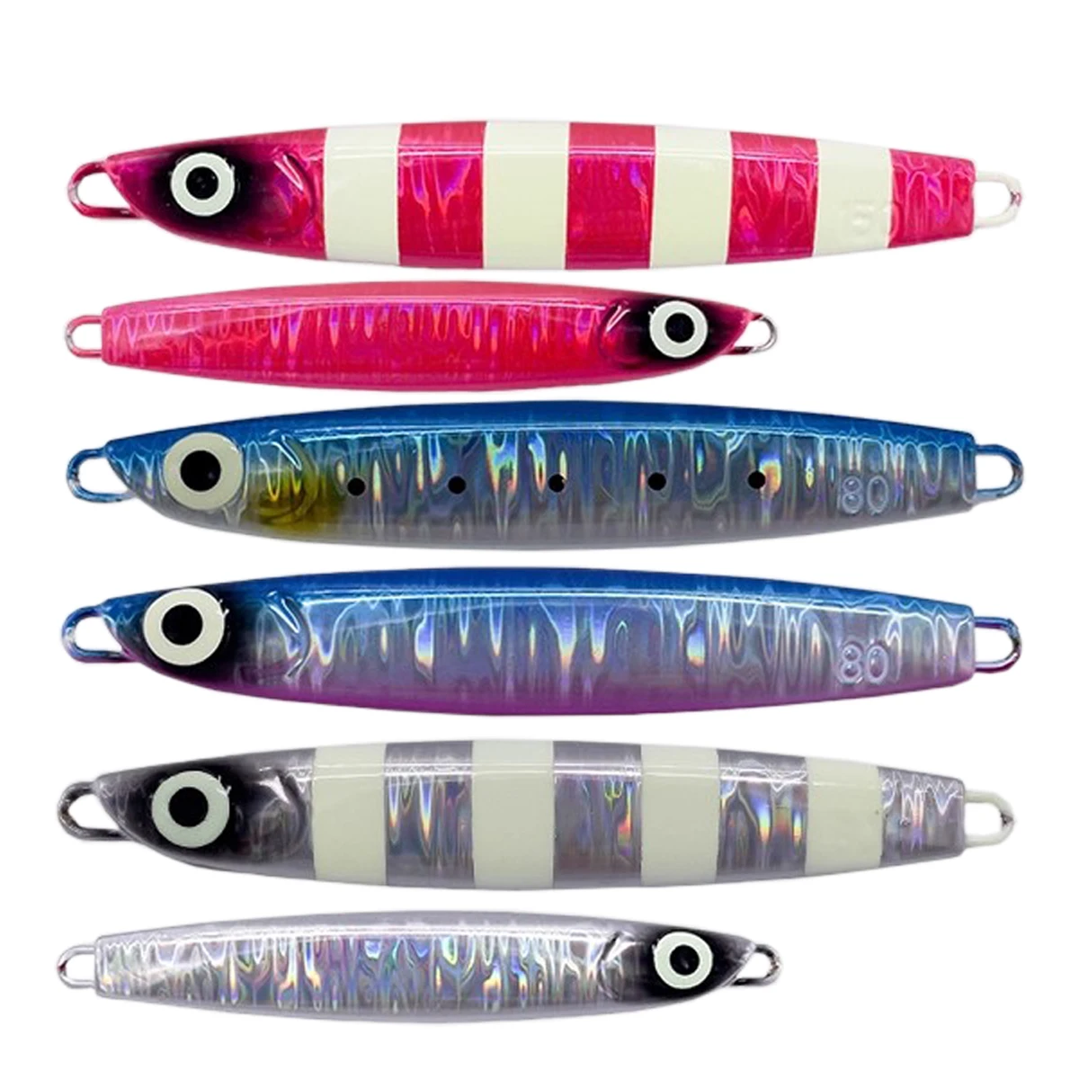 Señuelo de pesca con plantilla de Metal 3D, 80g, 120g, 150g, plantillas de Metal de fundición larga, parpadeo, agua salada, atún, Wahoo, caballa, señuelo de pesca de aguas profundas - imagen 2