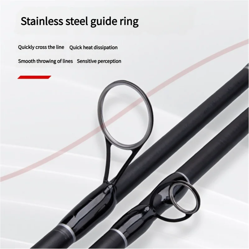 Mavllos OCKA-caña giratoria portátil de 12 libras, señuelo de 5-20g, 4 secciones, caña de pescar de carbono ligera de viaje para Lucio - imagen 4