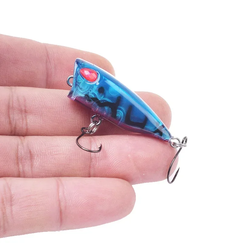Señuelo de Pesca Topwater Popper, 4cm, 3,5g, Mini Wobbler, cebo duro Artificial con ganchos para lubina, Crankbaits, aparejos de Pesca, 1 ud. - imagen 5