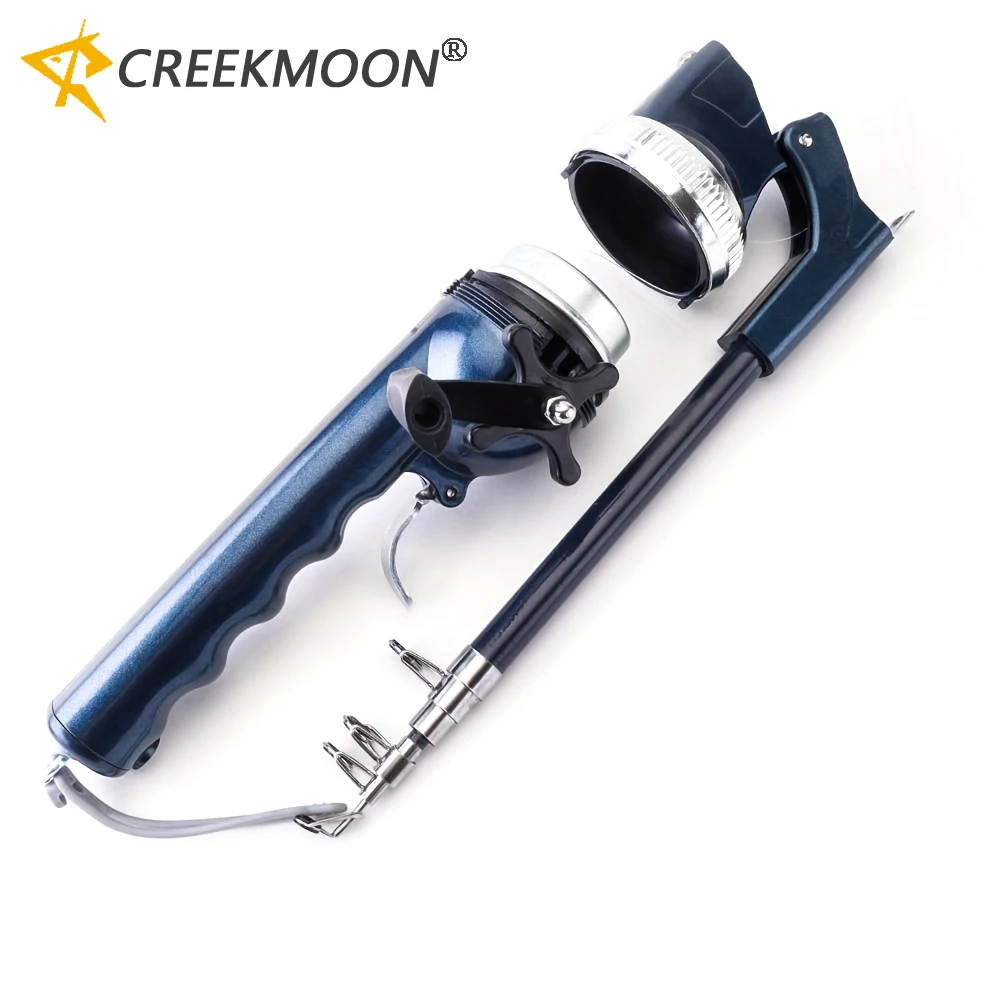 Caña de pescar de mar plegable portátil para carpa, carrete de señuelo Ultra duro plegable telescópico de 134cm, Combo de 1 cuerpo con aparejos de sedal