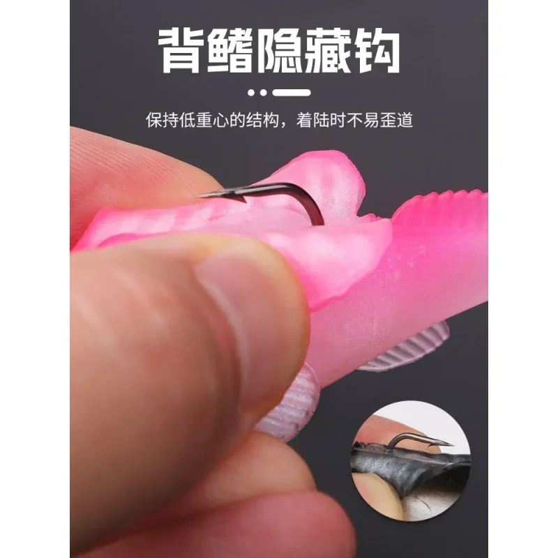 Paquete de peces saltadores Leadfish, señuelo suave, cebo anticolgante, pez mandarín, lubina negra deformada, Boca de agua dulce, Mar - imagen 3