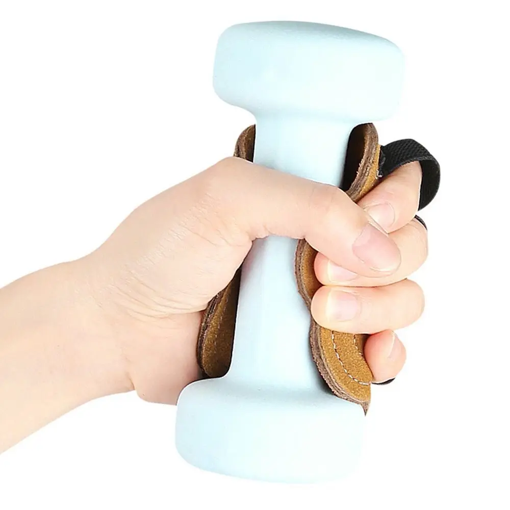 1 par de guantes de entrenamiento de levantamiento de pesas de cuero de vaca protección de palma almohadilla de palma de medio dedo guante de gimnasio antideslizante - imagen 5