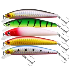 Señuelo de pesca flotador Minnow 8cm 7g con bolas de acero ruidosas señuelos artificiales agua superior ABS cebo duro 1 pieza VENTA