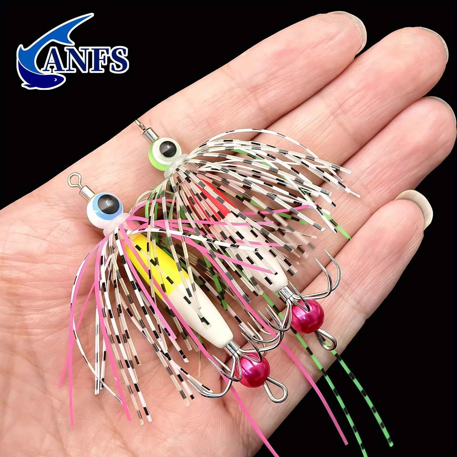 Jig Head Calamar Luminoso ANFS – Cebos Fluorescentes Pesca Nocturna - imagen 3