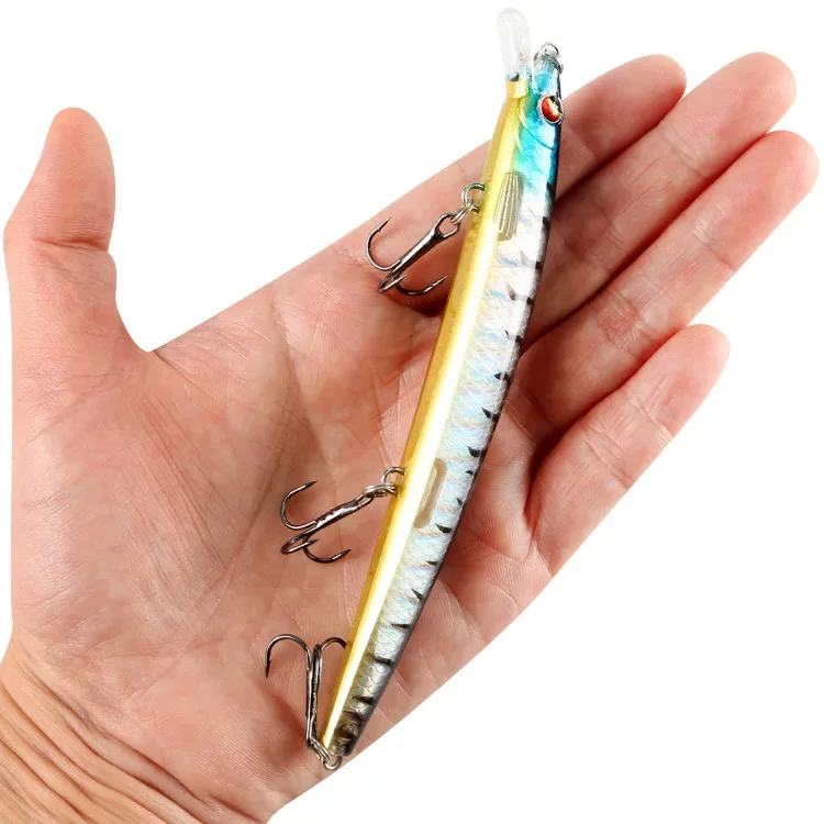 Señuelo de Pesca flotante Minnow, cebo duro pequeño para agua salada, 135mm, 15g, Isca Artificial, Leurre Swimbait, 1 pieza - imagen 5