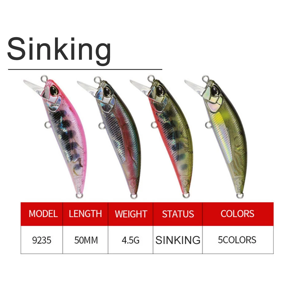 WALK FISH-Mini cebo de camarón hundido, cebo duro de plástico Artificial, trucha, señuelo curvo, Pesca de lubina, 5CM/4,5G - imagen 2