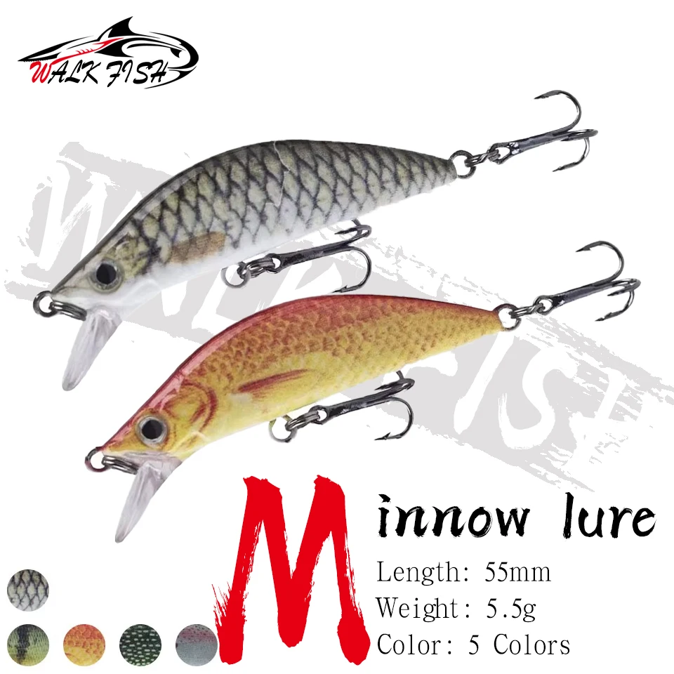 Señuelo Minnow de hundimiento Walk Fish 55mm – Perca, lucio, trucha y mar