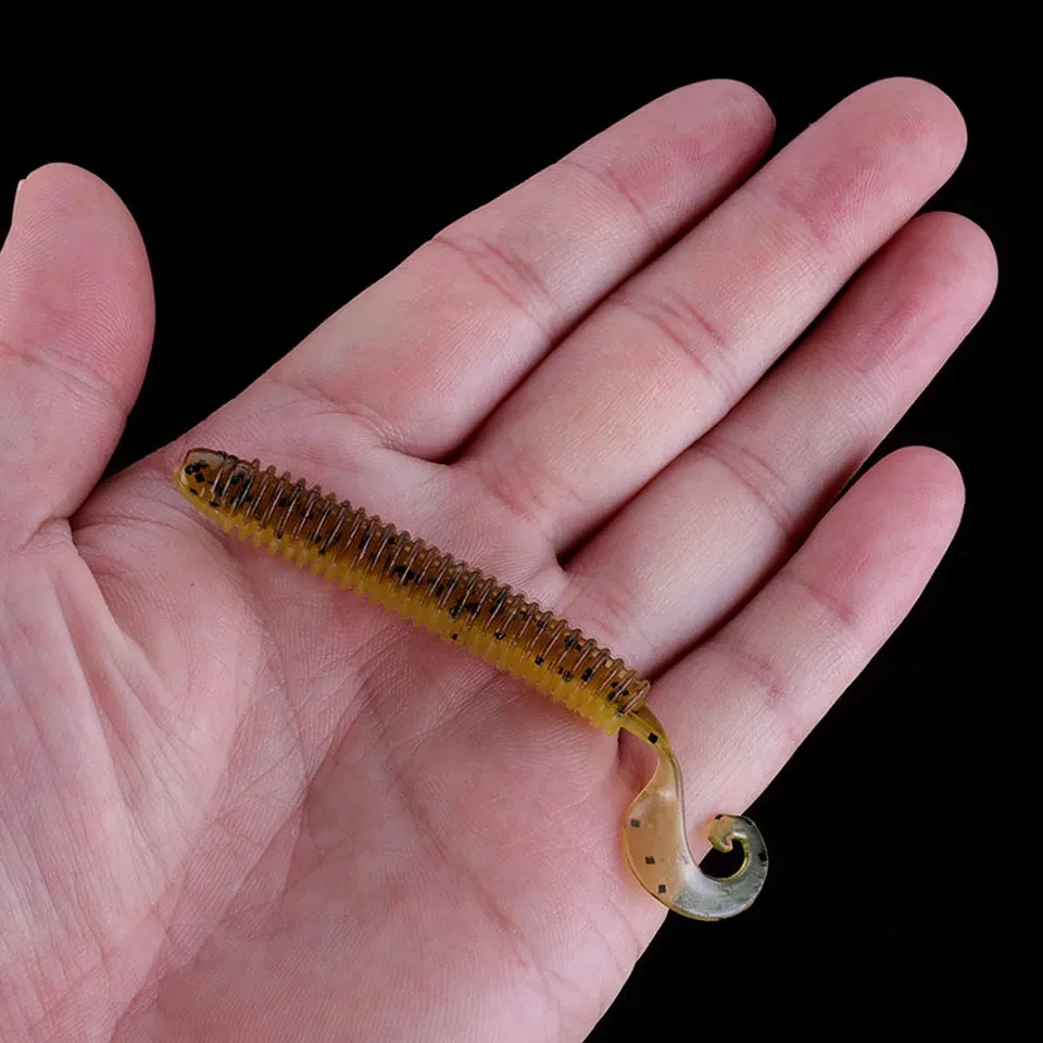 WALK FISH Wobblers de Pesca, Señuelos blandos de gusano, 6cm, 8cm, 10cm, olor con sal, cebo Artificial de silicona, Swimbaits, aparejos de lubina - imagen 3