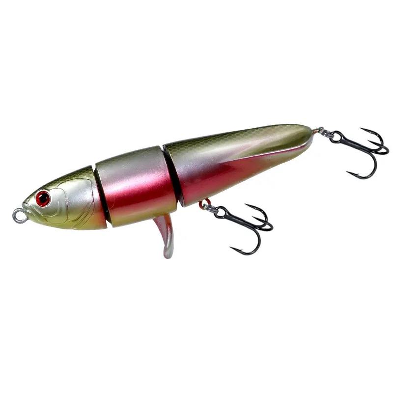 MUKUN-cebo de pesca con hélice, cebo tipo lápiz, Topwater, 115mm, 24g, Wobblers, cola giratoria dura Artificial libre para Lucio - imagen 3