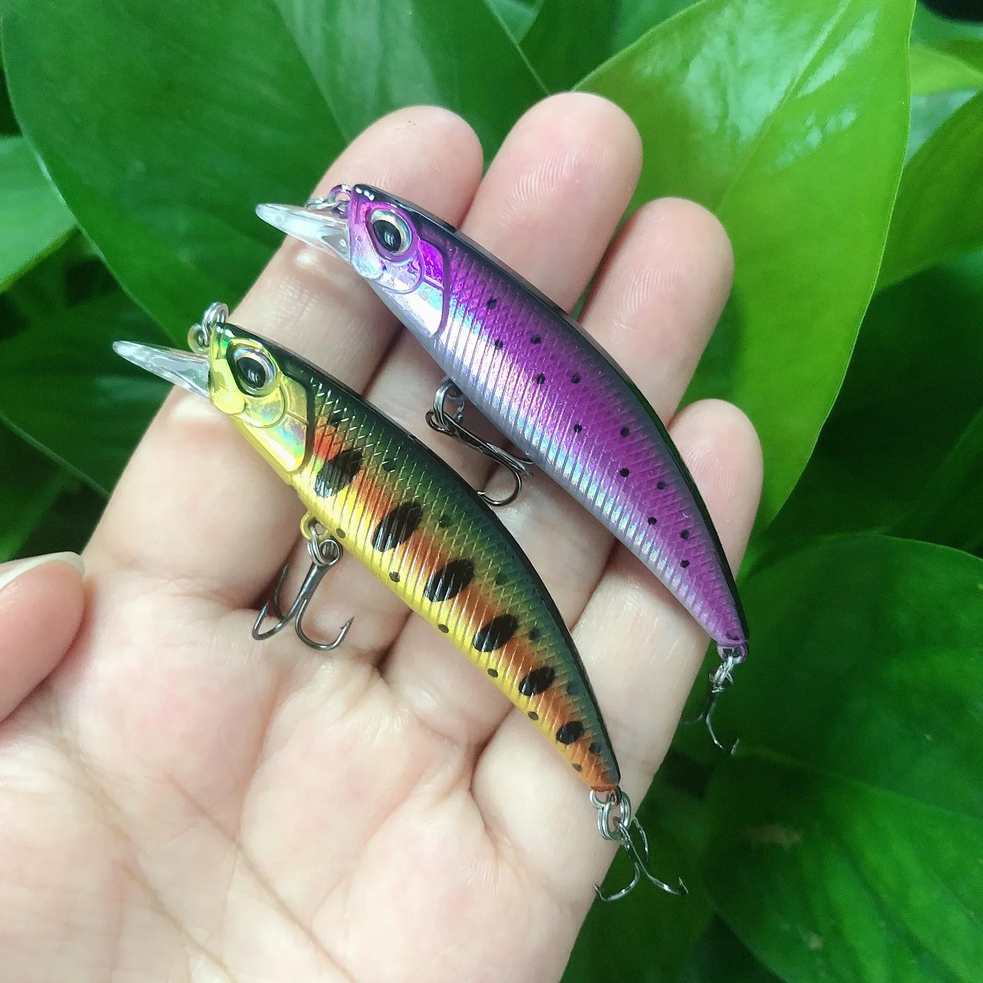 Señuelos de Pesca de pececillo que se hunden, cebo duro Artificial, Wobblers para Lucio, lubina, trucha, Jerkbait, aparejos de plástico Swimbait, 65mm, 4,3g - imagen 3