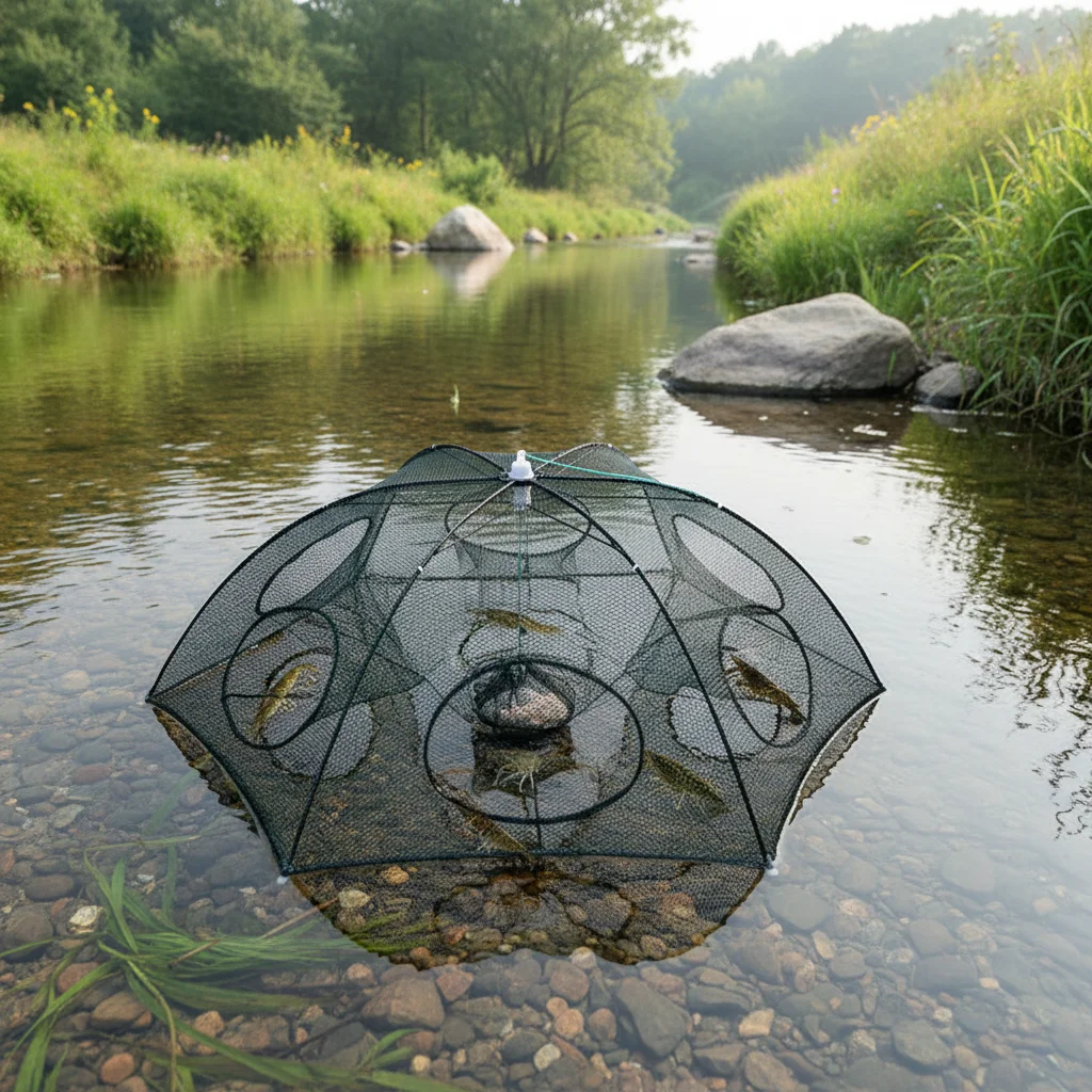 Trampa plegable para camarones de nailon resistente con red - imagen 5