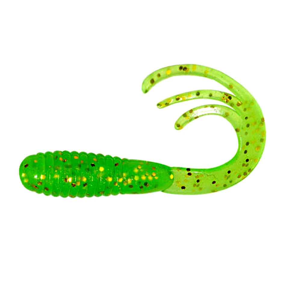20 piezas Señuelos de Pesca 40mm/50mm/65mm 0,7g/1,6g/2,8g Wobblers pesca de carpa cebo blando Swimbait cola larva señuelos silicona Artificial - imagen 5