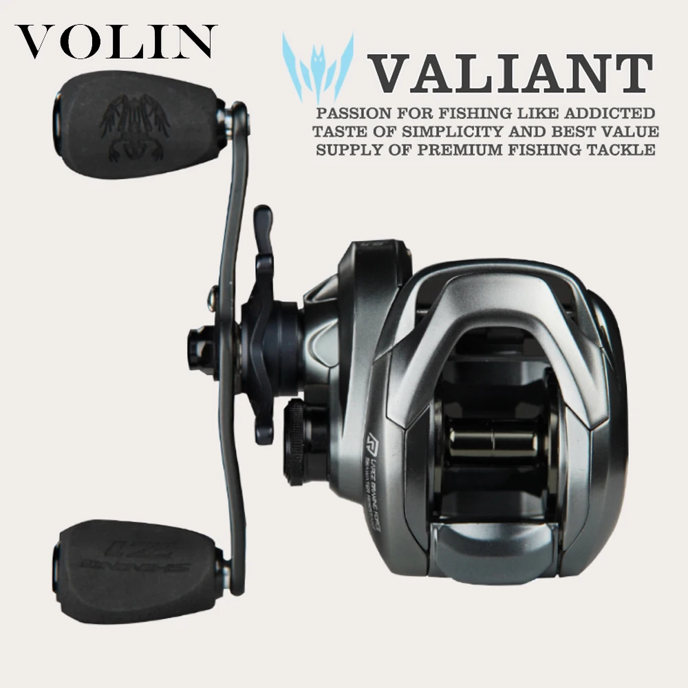 Volin-carrete de pesca Baitcasting, accesorio de pesca de larga distancia con rodamiento NMB importado de Japón, 9 + 1BB, sistema de freno magnético, rueda 6,5: 1, nuevo - imagen 2