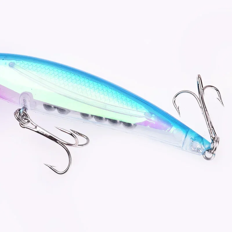 Señuelo de pesca Minnow, cebo de plástico duro, 11cm, 13,5g, ojos 3D, señuelos artificiales, Lucio, Wobbler para anzuelos de pesca de mar, Crankbaits, 1 ud. - imagen 4