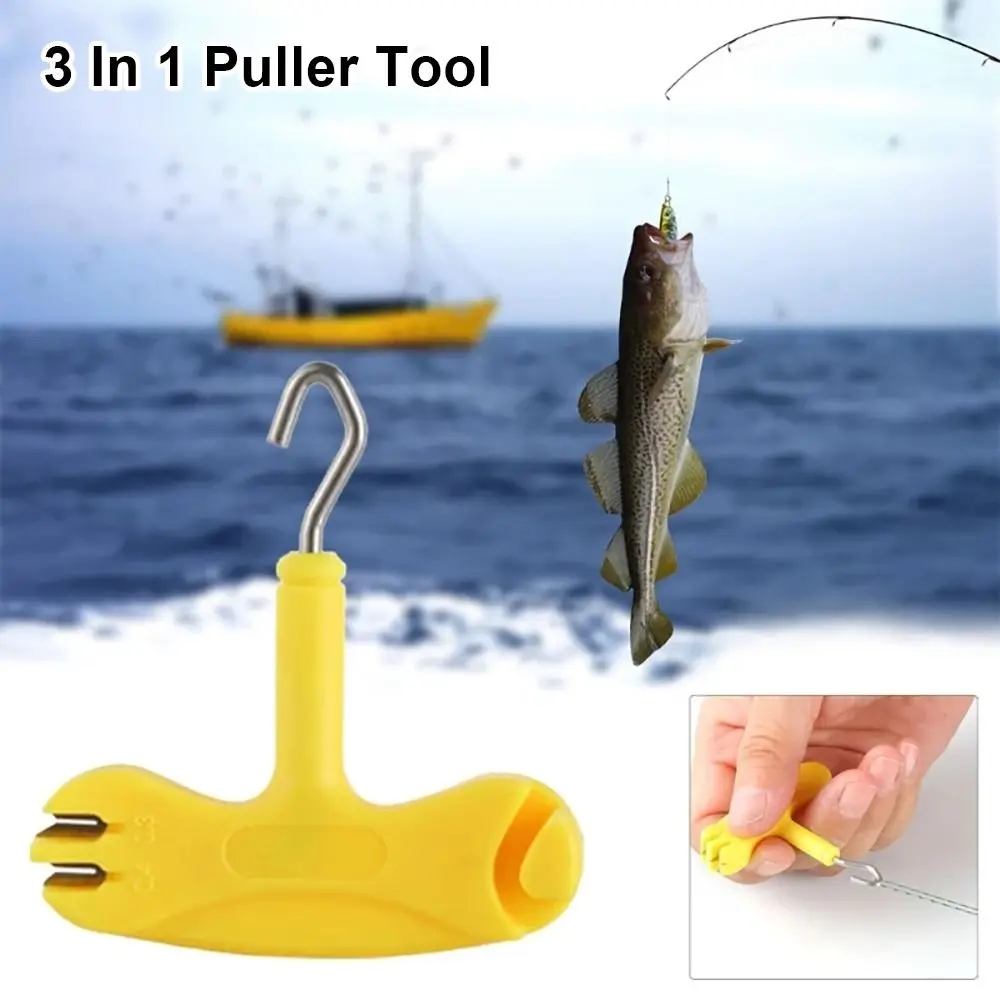 Herramienta de pesca de carpa duradera 3 en 1, extractor de nudos de pesca multifuncional portátil, pelador de línea, accesorios para equipos de pesca, 1 Uds. - imagen 5