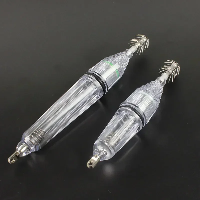 Señuelo de pesca con luz LED de 12cm y 17cm, aparejos subacuáticos de gota de mar profundo, señuelo de calamar, lámpara de luz, gancho para paraguas, herramientas subacuáticas - imagen 5