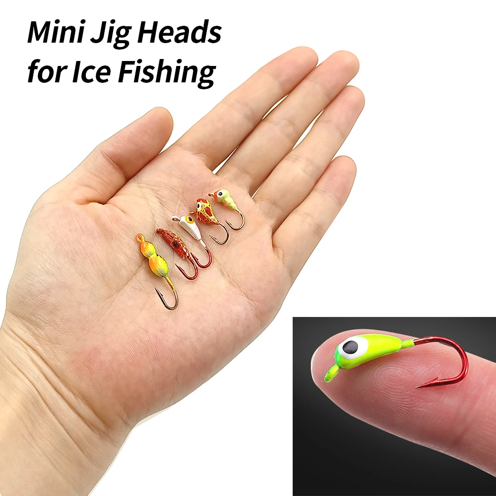 Kit de caja de aparejos para señuelos de pesca en hielo, Mini Jig head, 30 piezas - imagen 3