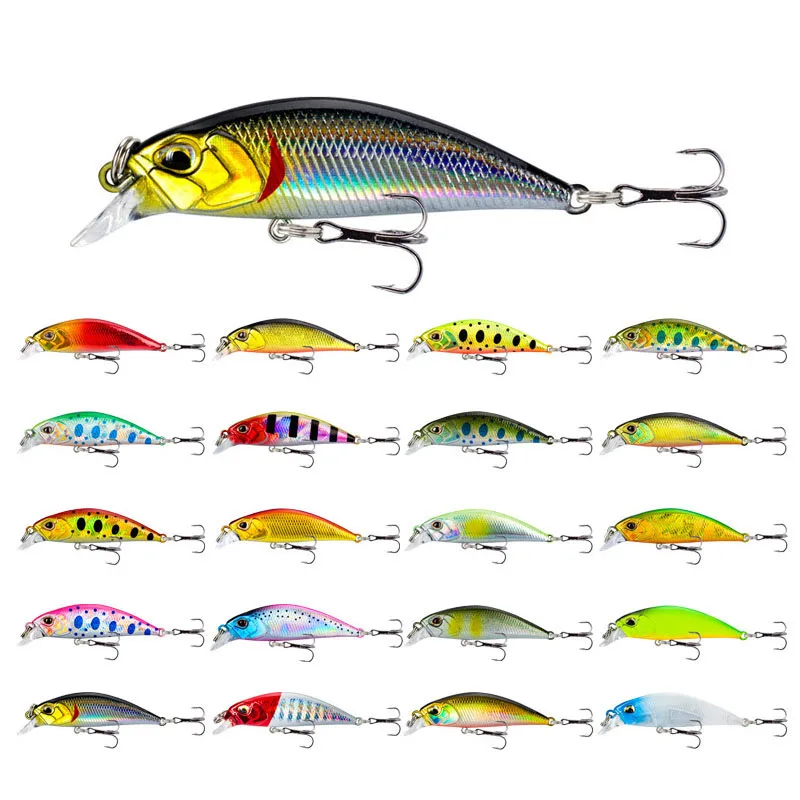 4,5 cm 5g hundimiento Minnow Wobbler Señuelos de Pesca Jerkbait cebo perca Pesca Mini Wobblers Señuelos de Pesca cebo Artificial duro profundo