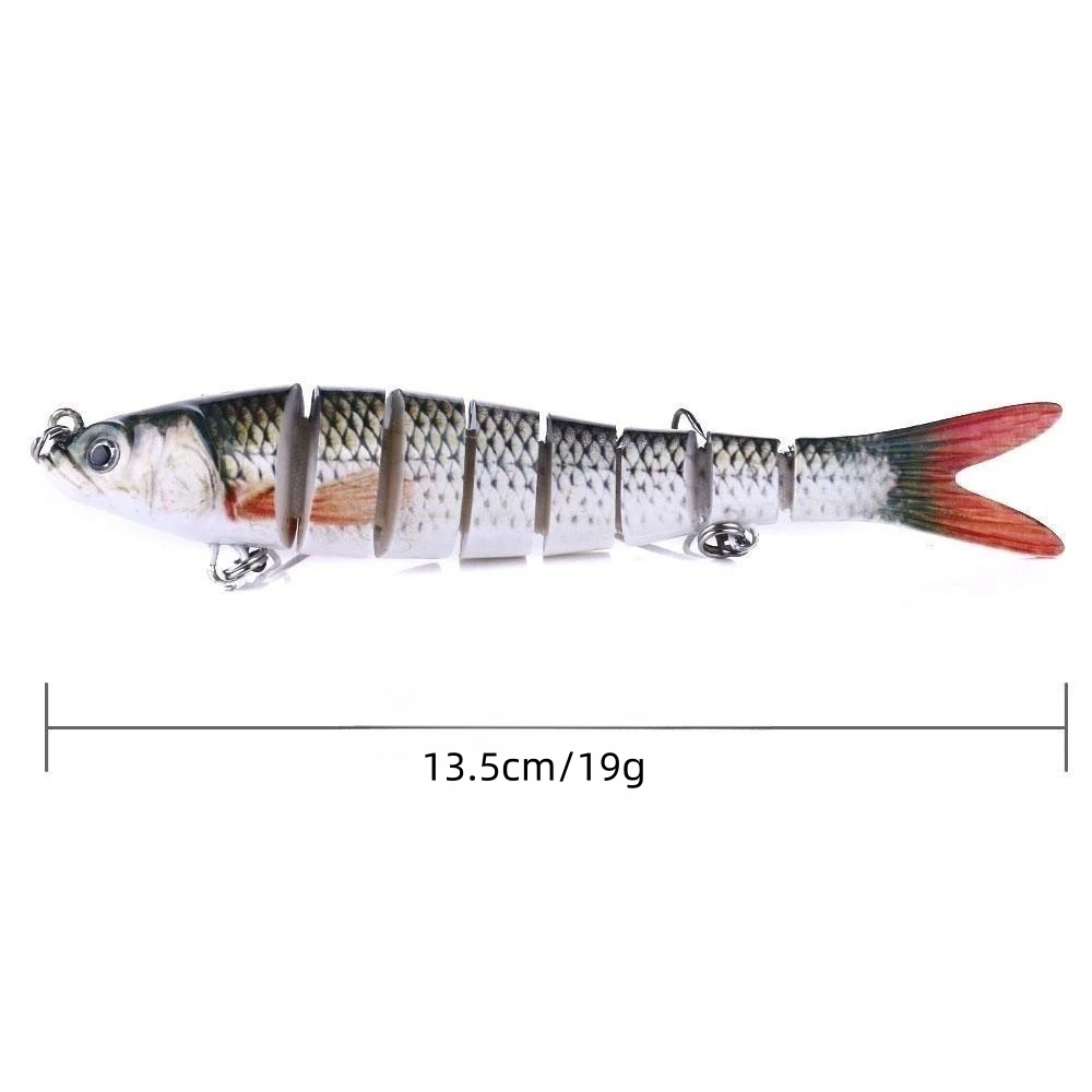 Señuelos de pesca Wobblers que se hunden, cebo duro multiarticulado Swimbait, aparejos de pesca para lubina Isca Crankbait13.5cm 19g - imagen 3