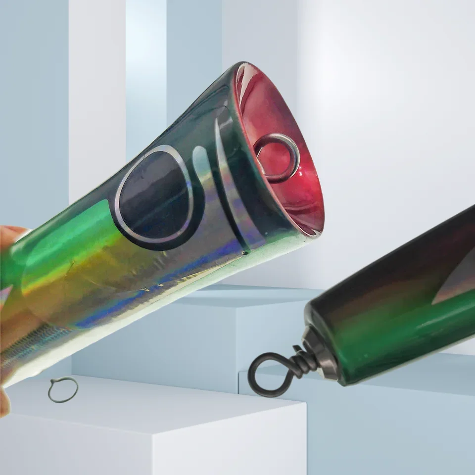 MUKUN Topwater 1 pieza 110g 22cm superficie Popper de madera señuelo de curricán pesca en barco cebo de carpintero Artificial señuelo para aparejos de pesca - imagen 4