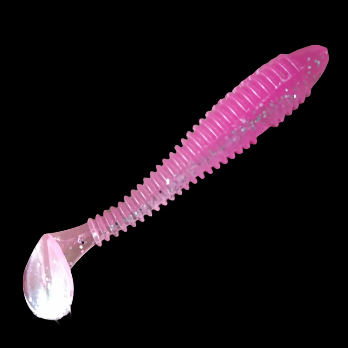 Mini Señuelos de Pesca de silicona, cebos blandos de goma, gusanos blandos, cebos artificiales de lubina, 100 piezas, 5,5 cm - imagen 4