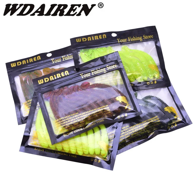 10 Uds. Cebo suave Easy Shiner Shad 7,5 cm 3,2g olor a Camarón señuelo de Pesca de silicona Swimbait para lubina Wobblers Pesca Leurre - imagen 4