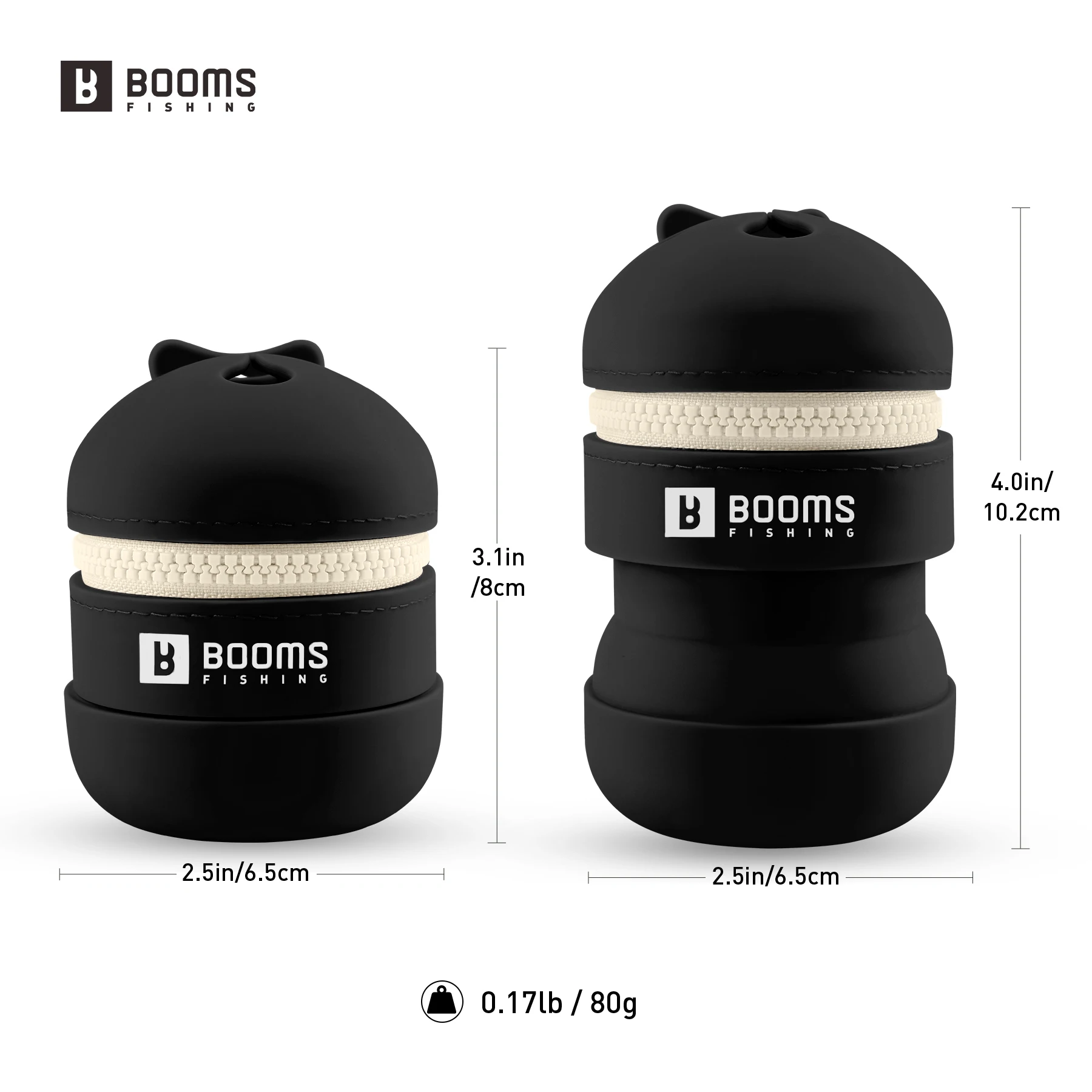Booms-caja de silicona plegable para pesca, cubo de basura multifuncional portátil con Clips de mosquetón, accesorios de pesca para acampar para mascotas - imagen 5