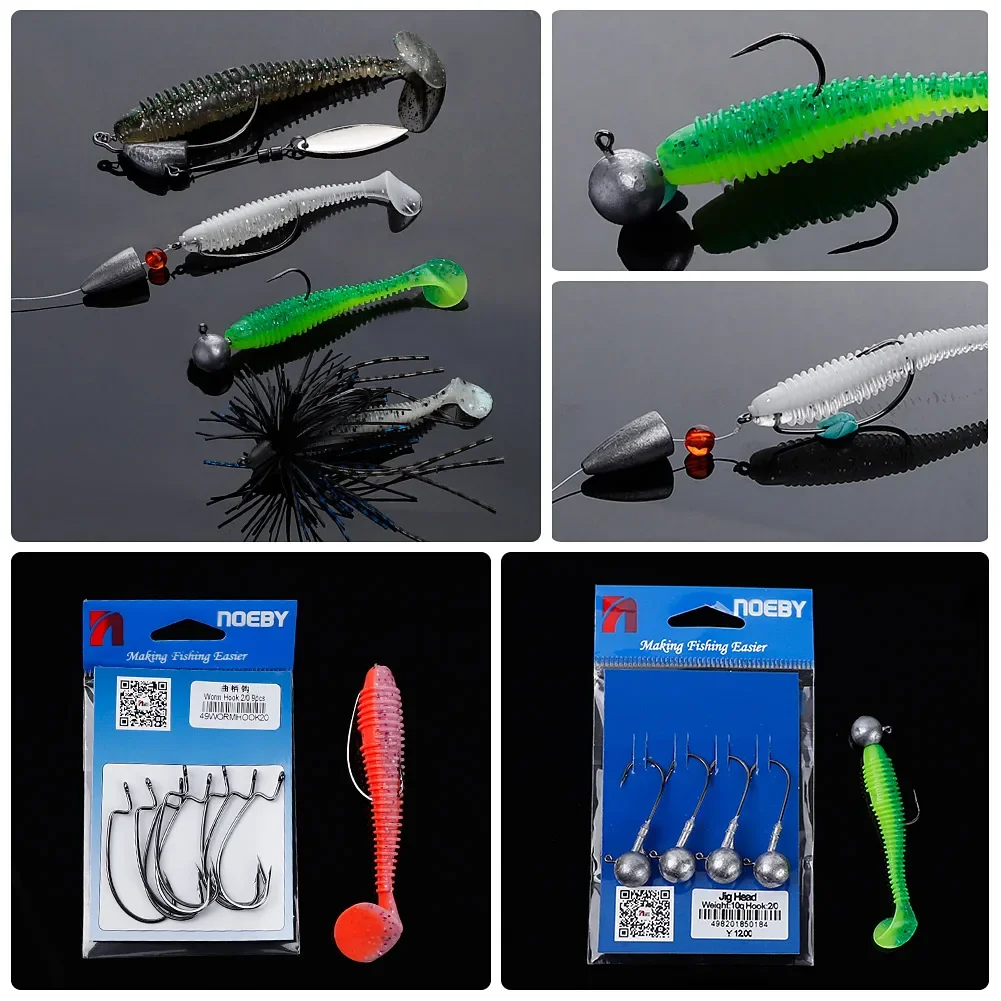 Cebo Swimbait Noeby 9,5 cm para pesca de lucio con cola de paleta - imagen 5