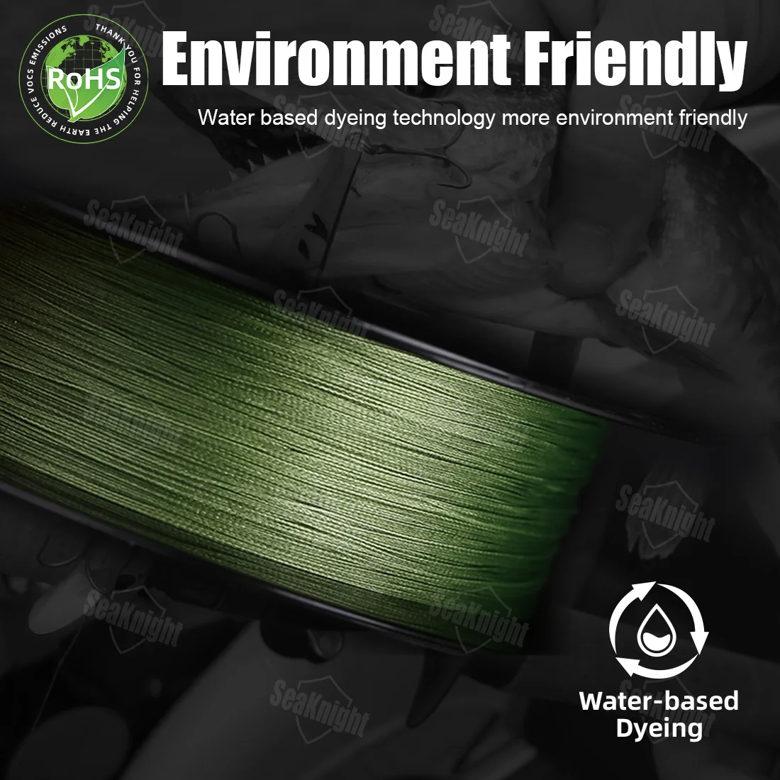 Línea de pesca SeaKnight Brand W8 II Series de 8 hebras, tecnología avanzada de gran angular, línea trenzada de PE, pesca en agua dulce y salada - imagen 5