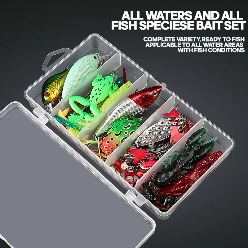 TAIYU-Kit de Señuelos de Pesca para trucha, Lucio, lubina, juego de pesca multiseñuelo, cebos blandos/duro y accesorios con aparejos en capas, 93/252 Uds. - imagen 5